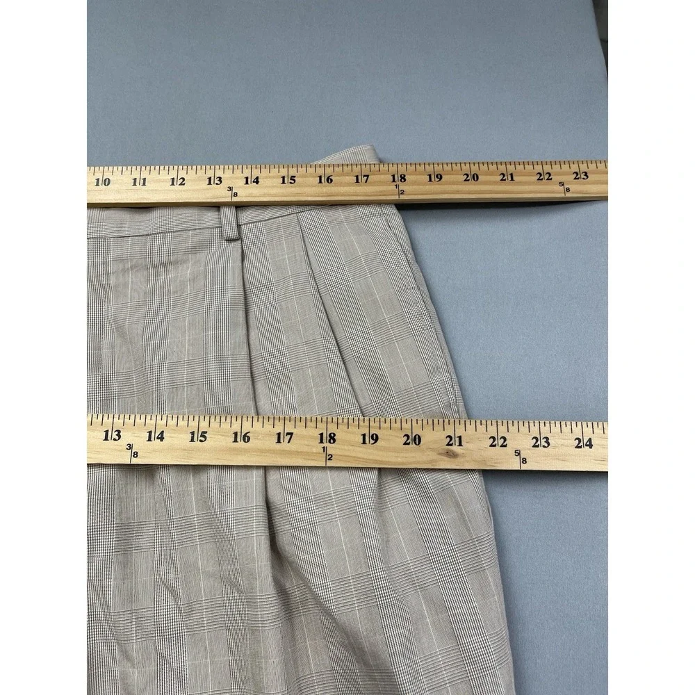 Jos A Bank Men Suit 42 Beige Plaid‎ Wedding Wool Blend Blazer 2 pc Pants 34x28